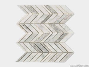 Victorian Chevron White 12"X10"