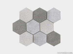 World Hexagon Texture Grey 12"X10"