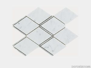Victorian Rhombus Carrara Aluminium 8"X9"