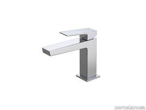 Basin Mixer Square Washbasin Silver Chrome