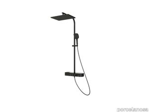 Shower Column Touch Feel Square Black Matt