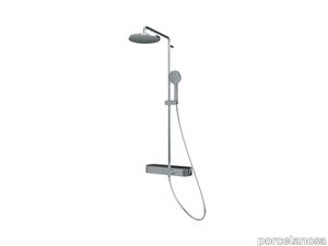 Shower Column Touch Feel Round Silver Chrome