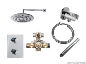 Shower Set ROUND Thermostate Chrome