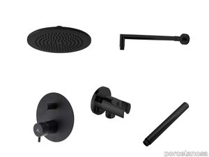 Shower Set ROUND Black Kit 3