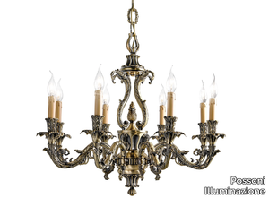 CAESAR 798/8 - Antique Brass chandelier _ Possoni Illuminazione