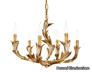 SOLANGE 333/6 - French Gold Chandelier _ Possoni Illuminazione