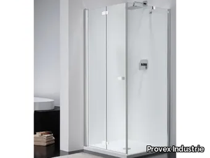 COMBI FREE CE + CW1 - Glass shower cabin with folding door _ Provex Industrie