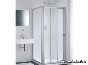 CLASSIC FC + WC - Glass shower cabin with sliding door _ Provex Industrie