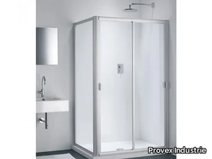 CLASSIC NC + WC - Glass shower cabin with sliding door _ Provex Industrie