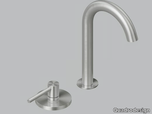 FFQT 21 31T - Countertop stainless steel washbasin mixer with adjustable spout _ Quadrodesign