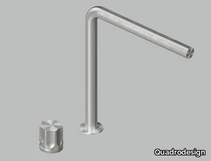 MODO 17 08T - Single handle stainless steel washbasin mixer _ Quadrodesign