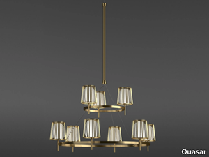 JULIA - LED brass chandelier _ Quasar