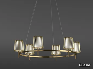 JULIA SINGLE - LED brass pendant lamp _ Quasar