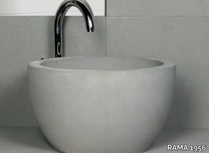 TULIP - Countertop round natural stone washbasin _ RAMA 1956