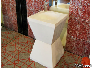 CLESSIDRA - Freestanding natural stone washbasin _ RAMA 1956