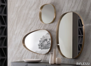 LUMIERE - Wall-mounted framed metal mirror _ RIFLESSI