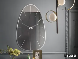 CAPRI - Wall-mounted mirrored glass clock _ RIFLESSI