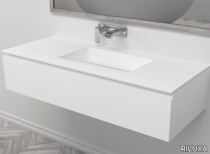 TEXAS - Single wall-mounted vanity unit with drawers _ RILUXA