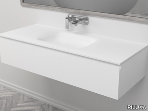 NEVADA - Single wall-mounted vanity unit with drawers _ RILUXA