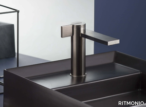 DOT316 - Countertop single handle stainless steel washbasin mixer without waste _ RITMONIO