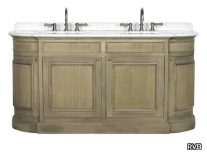 FLAMANT BUTLER - Double oak vanity unit with doors _ RVB