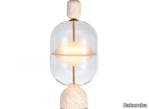 INDRE - LED natural stone and hand-blown glass table lamp _ Rakumba