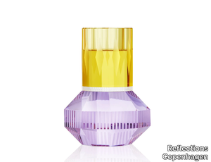 CHICAGO YELLOW/CLEAR/PURPLE - Crystal candle holder _ Reflections Copenhagen