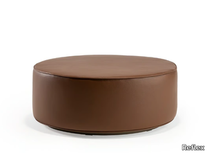 CIRCLE POUF - Round leather pouf _ Reflex