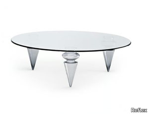 GRAN CANAL - Round glass coffee table _ Reflex