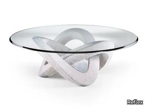 ANDROMEDA - Round glass coffee table for living room _ Reflex