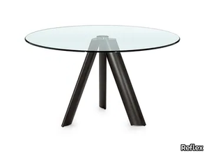 LEM 72 - Round glass dining table _ Reflex