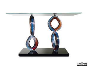 VENEZIA - Rectangular glass console table _ Reflex