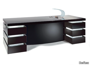 LUCE - Wooden office desk with drawers _ Reflex