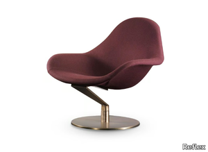 ZENITH - Swivel upholstered armchair with armrests _ Reflex