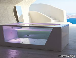 AQUA - Hydromassage rectangular composite material bathtub _ Relax Design