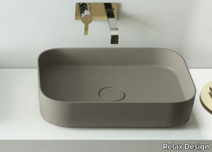 LINFA 2 - Countertop rectangular Luxolid® washbasin _ Relax Design