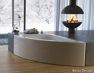 SOFIA - Hydromassage asymmetric acrylic bathtub _ Relax Design