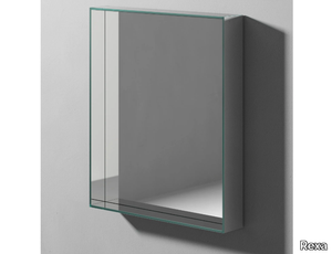 CARRÈ - Rectangular wall-mounted mirror with cabinet _ Rexa