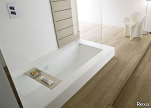 ALTEREGO - Built-in Corian® bathtub with shower _ Rexa