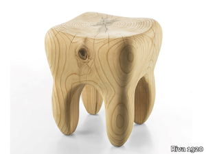 MOLAIRE - Low cedarwood stool _ Riva 1920