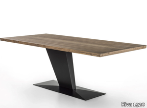 SIMPLE BLUES - Wooden and iron dining table _ Riva 1920