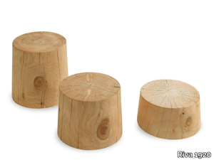 LEGNO VIVO - Round cedarwood coffee table _ Riva 1920