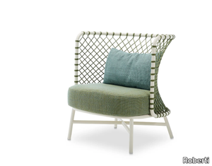 CHARME - Armchair woven with polyester rope _ Roberti