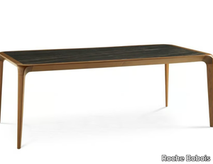 BRIO - Extending rectangular wooden and ceramic table _ Roche Bobois