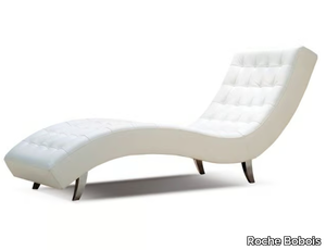 DOLCE - Tufted leather chaise longue _ Roche Bobois
