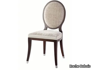 GRAND HOTEL - Medallion upholstered open back fabric and wooden chair _ Roche Bobois