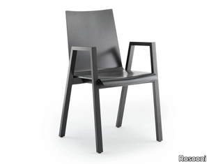 PAN - Stackable chair with armrests _ Rosconi