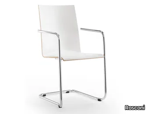 LOGOCHAIR SWING - Stackable laminate chair with armrests _ Rosconi