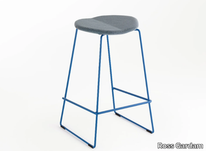 DUET - Sled base high fabric stool _ Ross Gardam