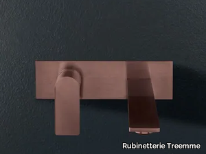 3.6 - 2 hole wall-mounted stainless steel washbasin mixer _ Rubinetterie Treemme